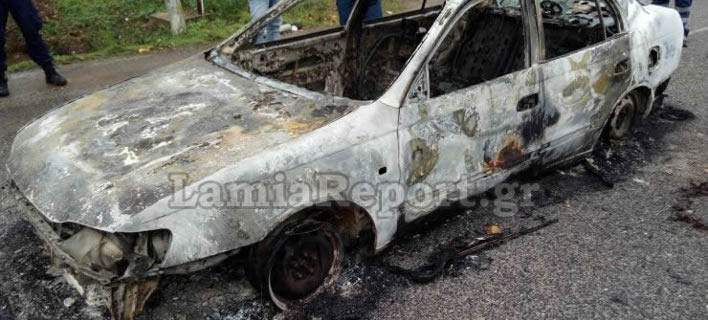 Συναγερμός στον Δομοκό με απανθρακωμένη σορό μέσα σε αυτοκίνητο [εικόνες]